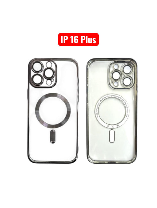 iPhone 16 Plus Magnetic Electroplating TPU Case | Silver Black Rose Gold Blue Green Gold