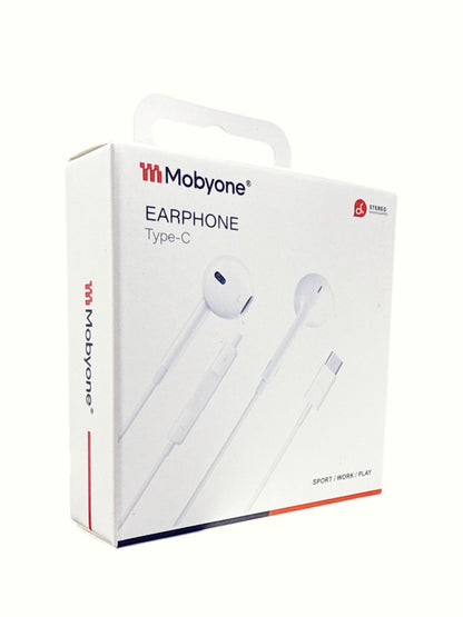 Mobyone wired EarPods USB-C Sport/Work/Play Quality Sound