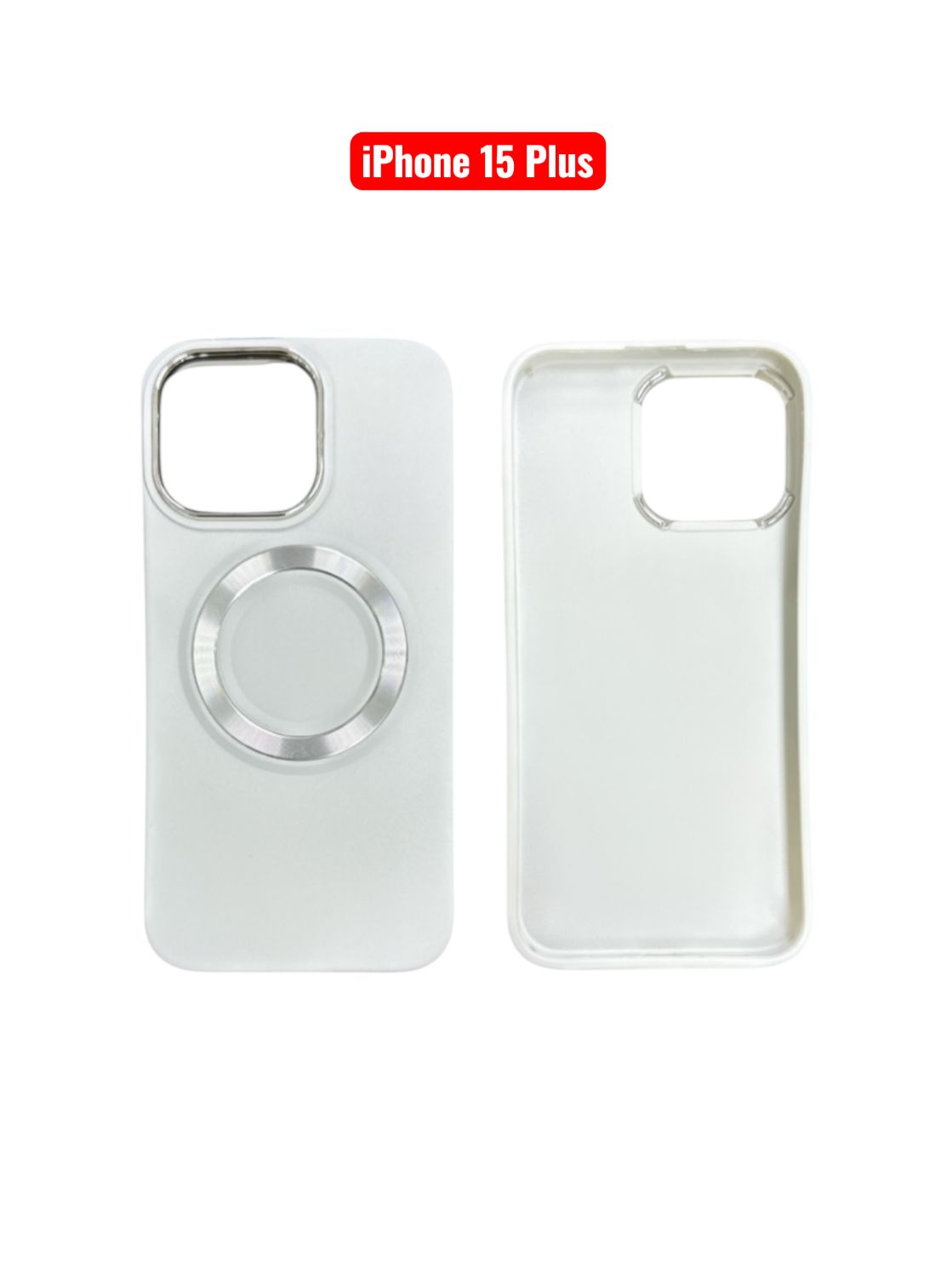 iPhone 15 Plus TPU Magnetic Case | White Brown Green Blue Pink Slim Shockproof Cover