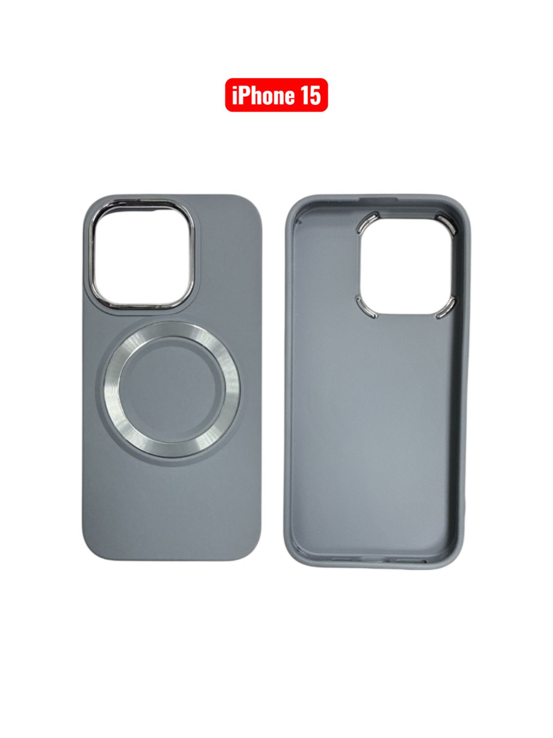 iPhone 15 TPU Magnetic Case | White Brown Green Blue Pink Slim Shockproof Cover