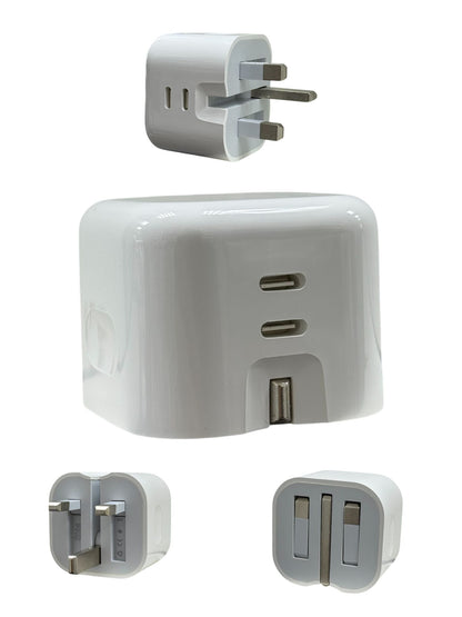 Earldom ES-UK19 PD 50W Fast Charging Adapter | USB + Type-C | Compact UK Plug