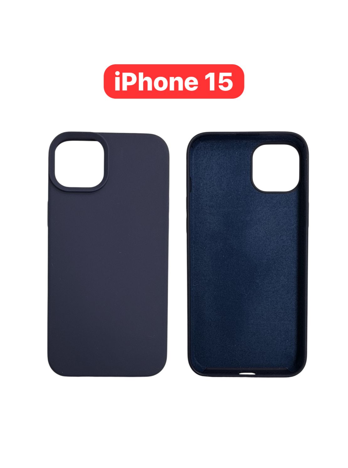 iPhone 15 Silicone Case | Yellow Teal Green Blue Navy Purple Orange Black Cover