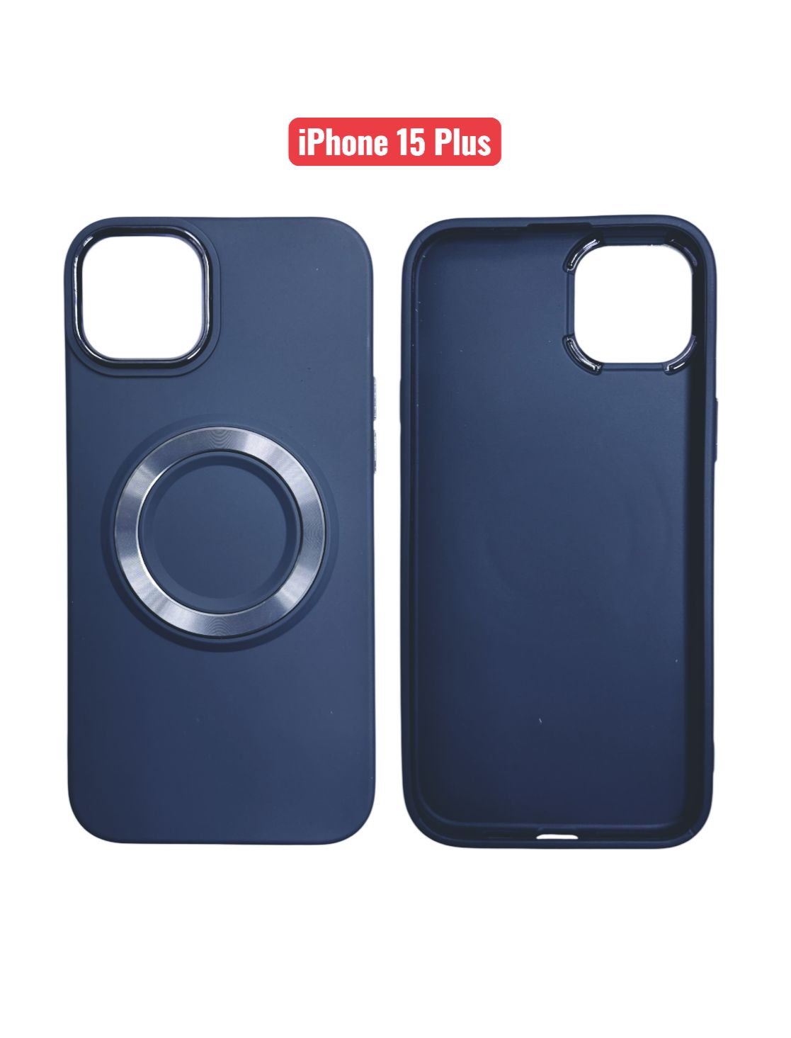 iPhone 15 Plus TPU Magnetic Case | White Brown Green Blue Pink Slim Shockproof Cover