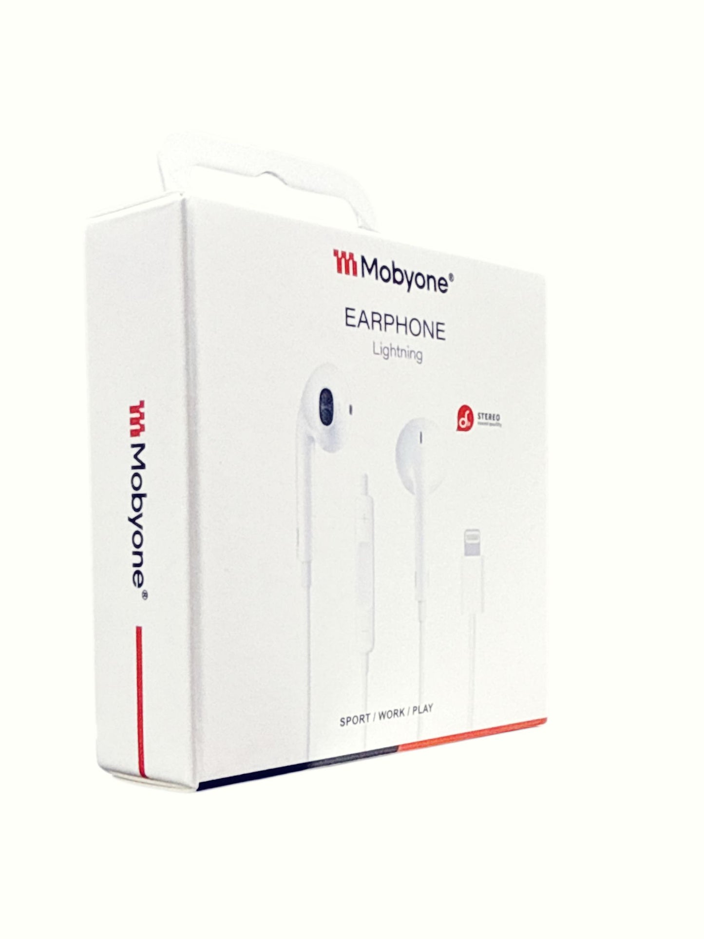 Mobyone Wired Earphones with 8-Pin Connector | Compatible with iPhone 7–13 | White