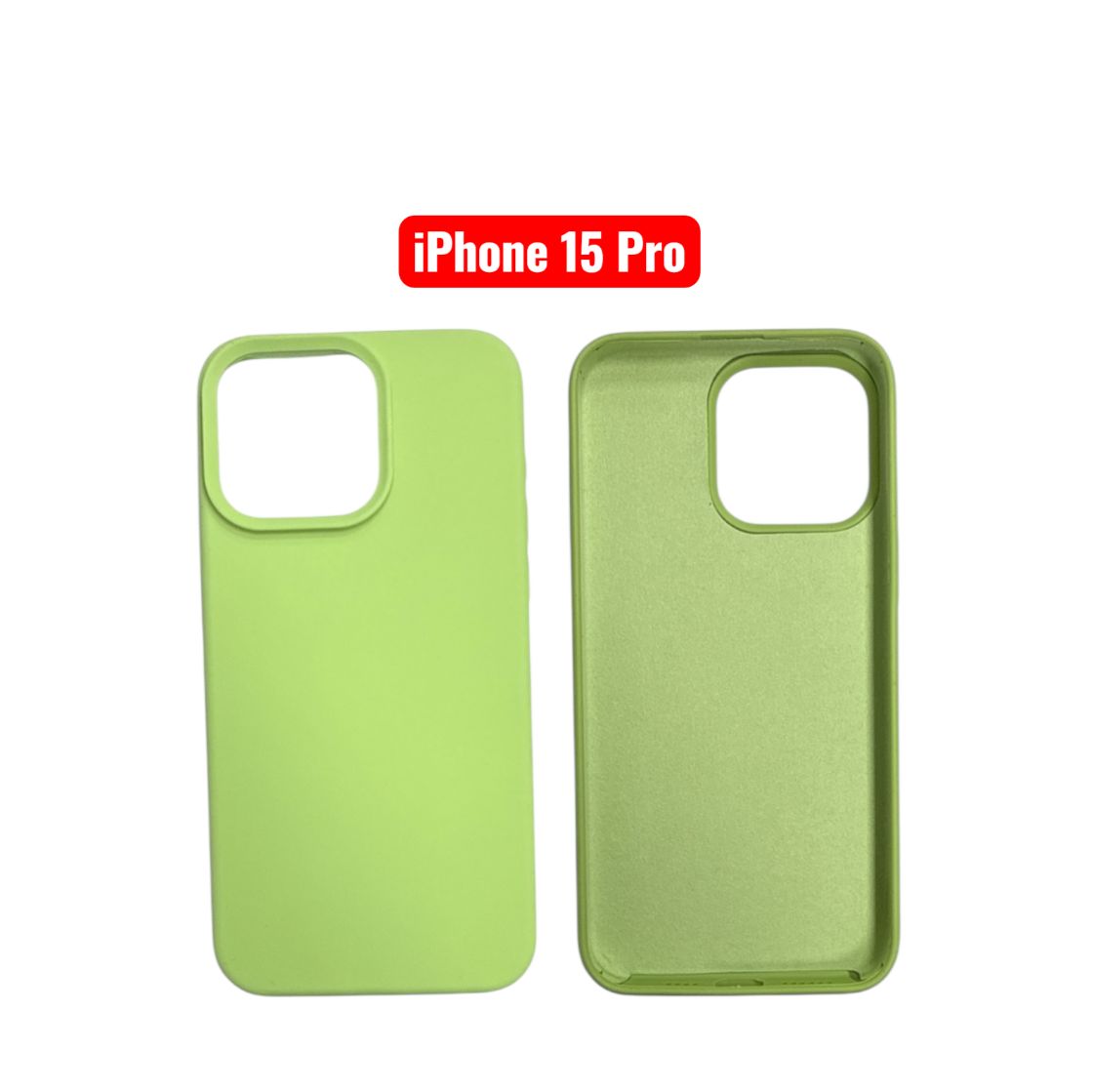 iPhone 15 Pro Silicone Case | Black Blue Yellow Orange Pink Green Purple Cover