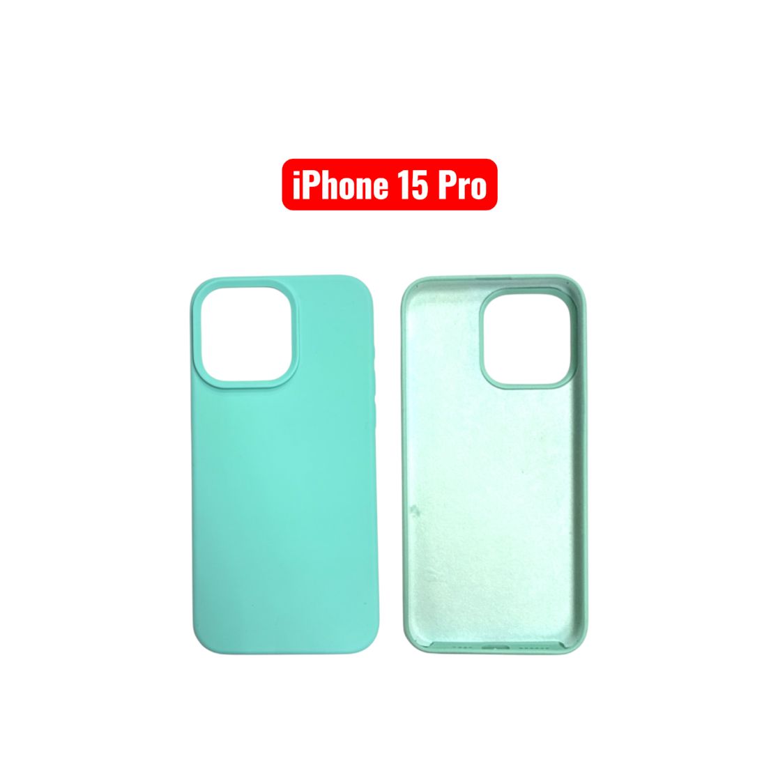 iPhone 15 Pro Silicone Case | Black Blue Yellow Orange Pink Green Purple Cover
