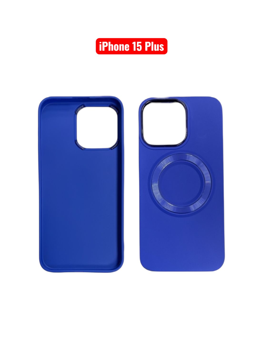 iPhone 15 Plus TPU Magnetic Case | White Brown Green Blue Pink Slim Shockproof Cover