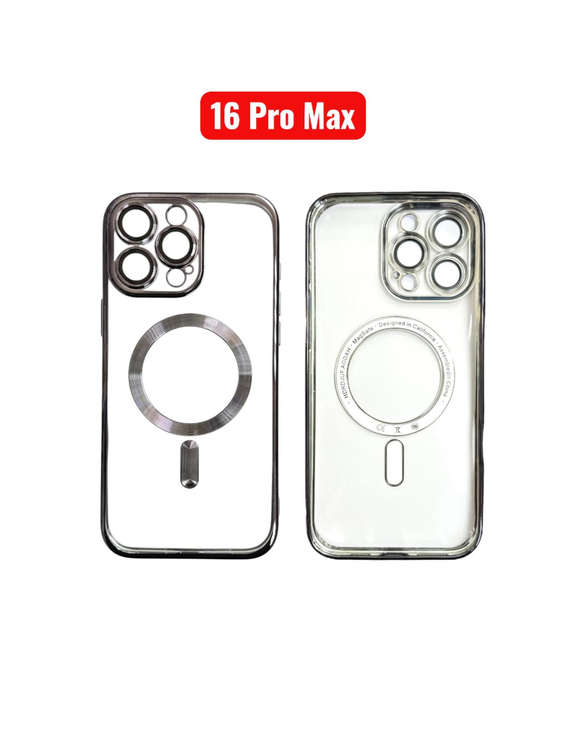 iPhone 16 Pro Max Magnetic Electroplating TPU Case | Silver Black Rose Gold
