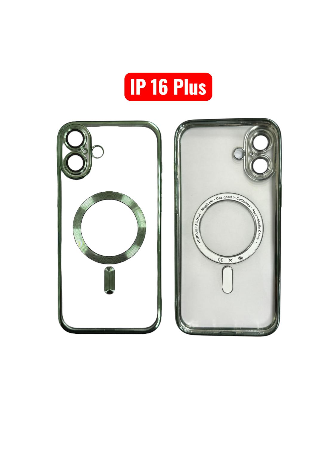 iPhone 16 Plus Magnetic Electroplating TPU Case | Silver Black Rose Gold Blue Green Gold