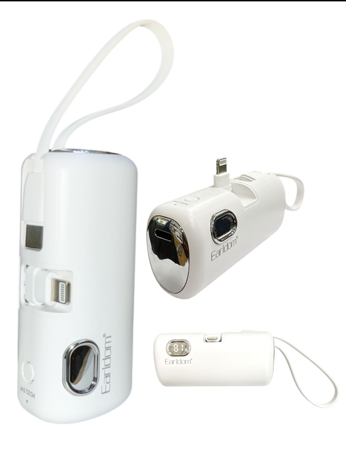 Earldom PD41 5000mAh USB C & 8-pin Mini 2 in 1 Powerbank 22.5W PD