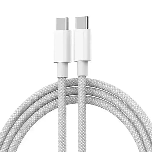AHL USB-C to USB-C Cable | 60W Fast Charging | 1m Type-C Charger Lead – White
